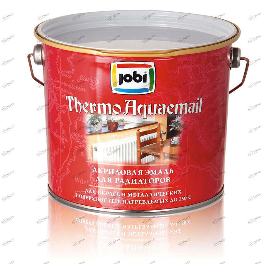 Эмаль акриловая для радиаторов быстросохнущая Jobi Thermoaquaemail [ТермоАкваэмаль) 0,9л 5835