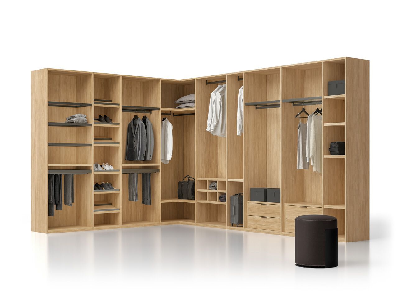 Деревянная секционная гардеробная Santalucia Mobili NAKED ARCH-00113590