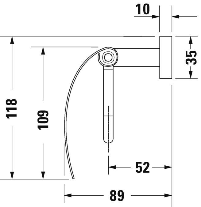 009955..00 Karree Держатель для туалетной бумаги Хром Duravit - Вид №2