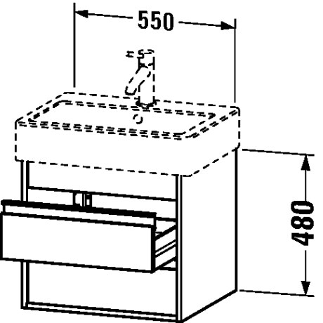 KT663609191 Ketho Тумбочка подвесная Серо-коричневый декор Duravit - Вид №1