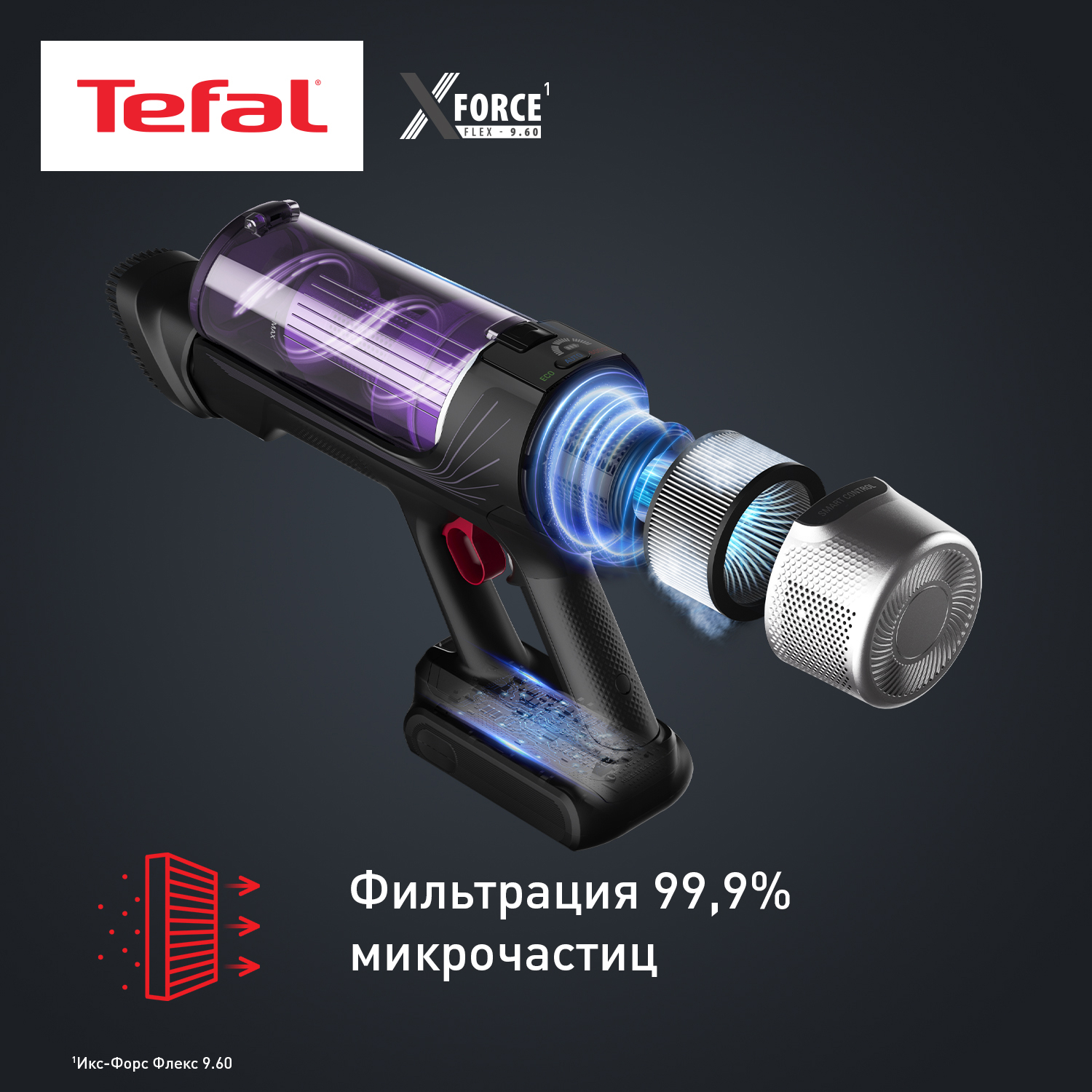 5495463 Пылесос  вертикальный  Tefal TY2038WO  черный STDN-0034371 - Вид №9