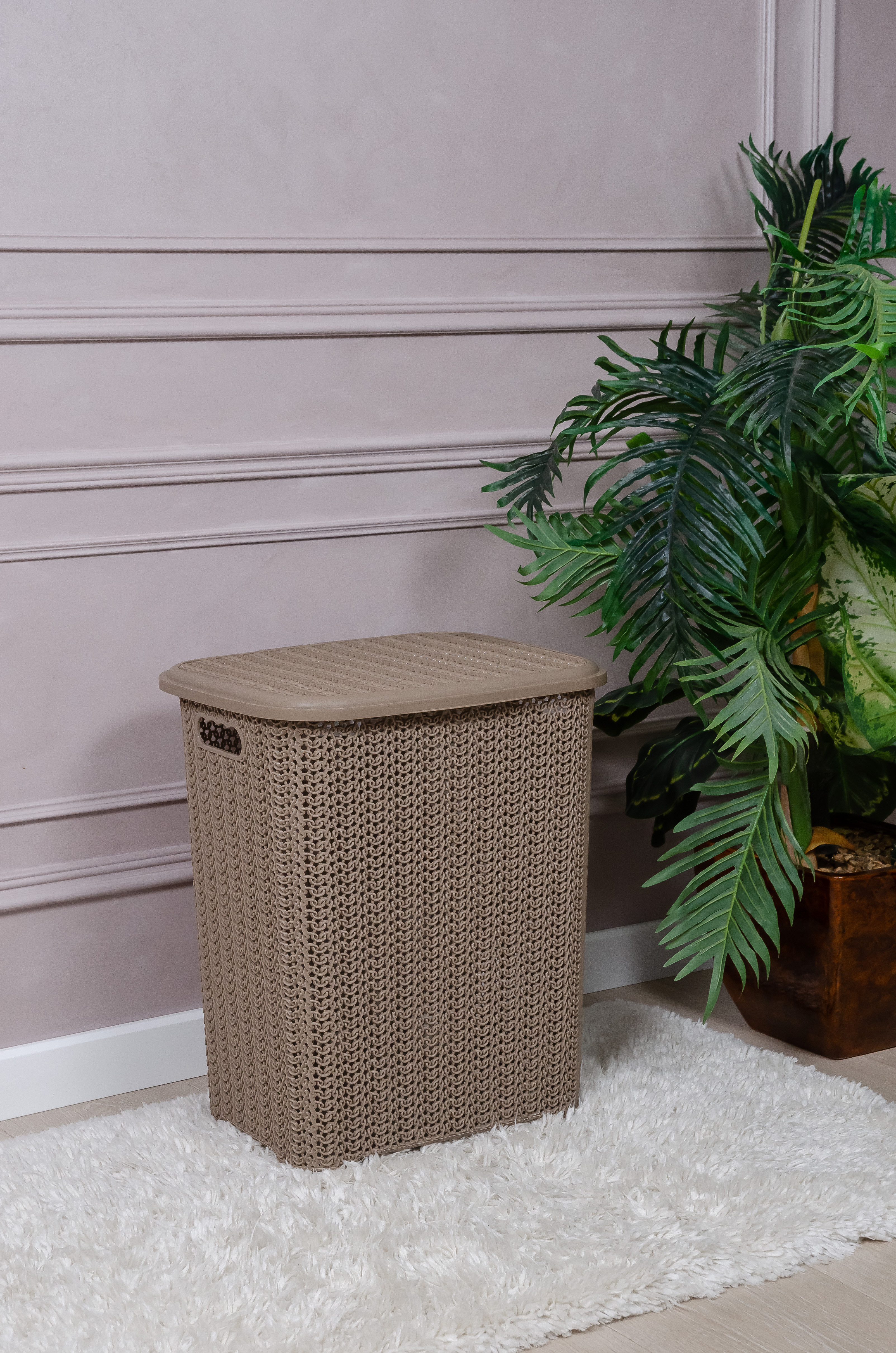 86710695 Корзина для белья цвет шоколад Вязь STLM-0070890 ВИОЛЕТ  - Вид №2