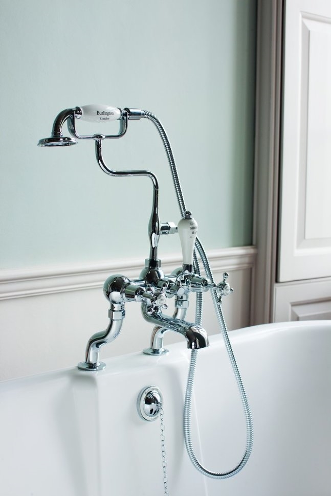 Смеситель для ванны с ручным душем, набортный [CL15 BLA]  Burlington T8-QT BLA, T18, T1 BLA  - Вид №3