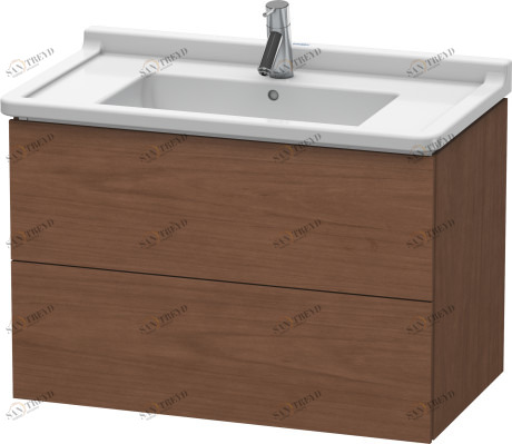 LC626501313 Тумбочка подвесная L-Cube #LC6265 820 x 469 мм Американский орех, натуральный шпон Duravit