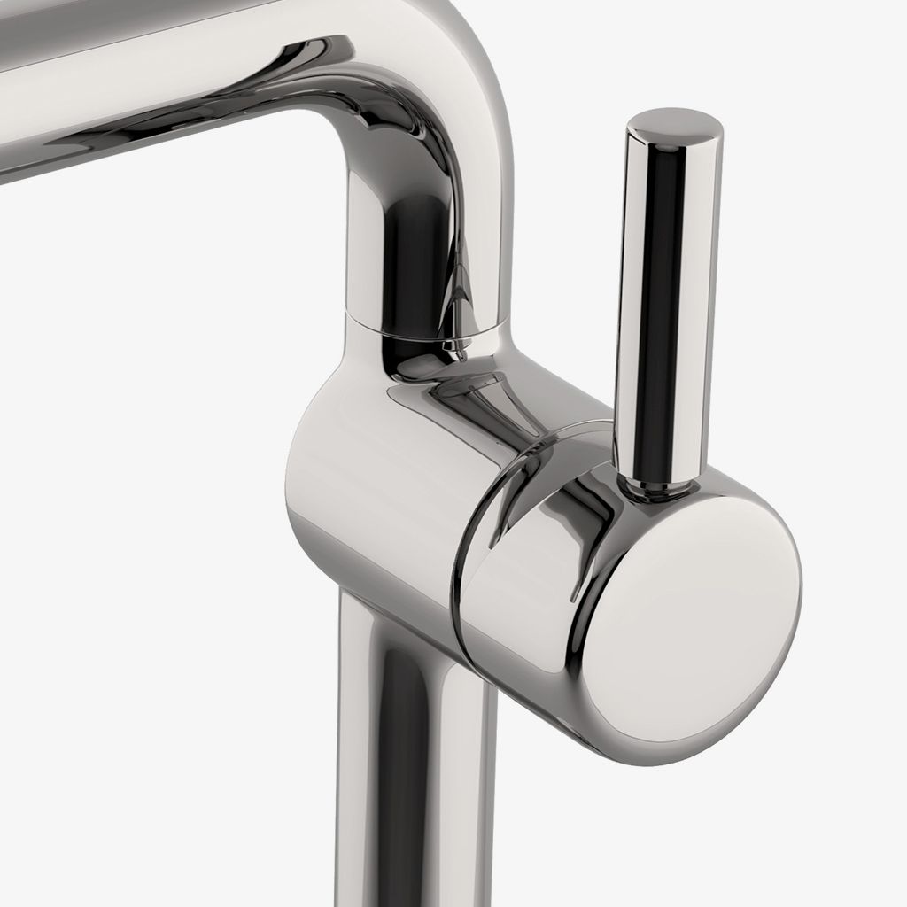 PTKM35 .25 Смеситель для бара с высоким профилем с одним отверстием, короткая металлическая ручка Waterworks  - Вид №1