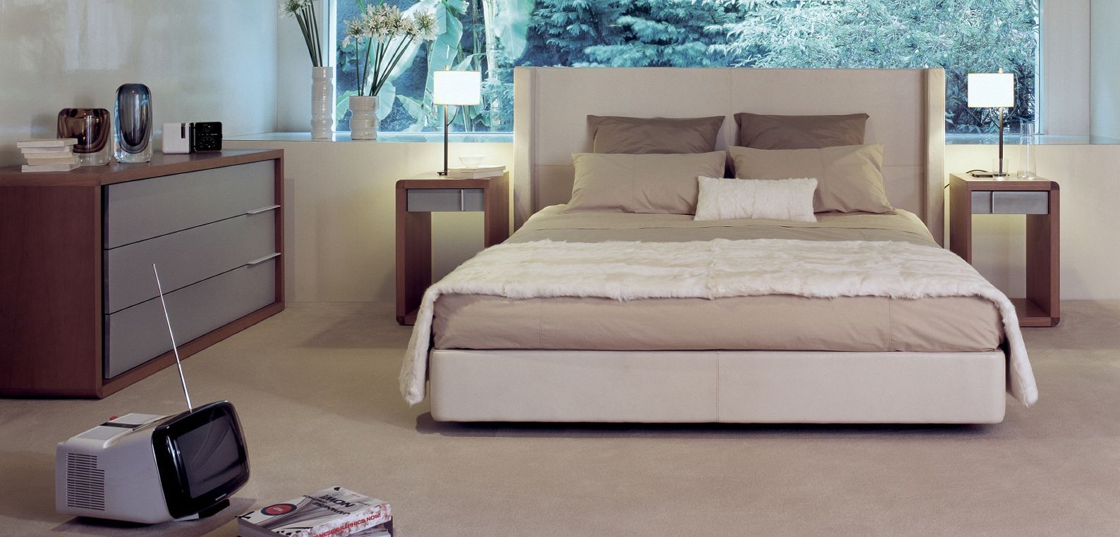 Квадратная тумбочка из дуба с ящиками ROCHE BOBOIS Rive Droite ARCH-00105258 - Вид №1