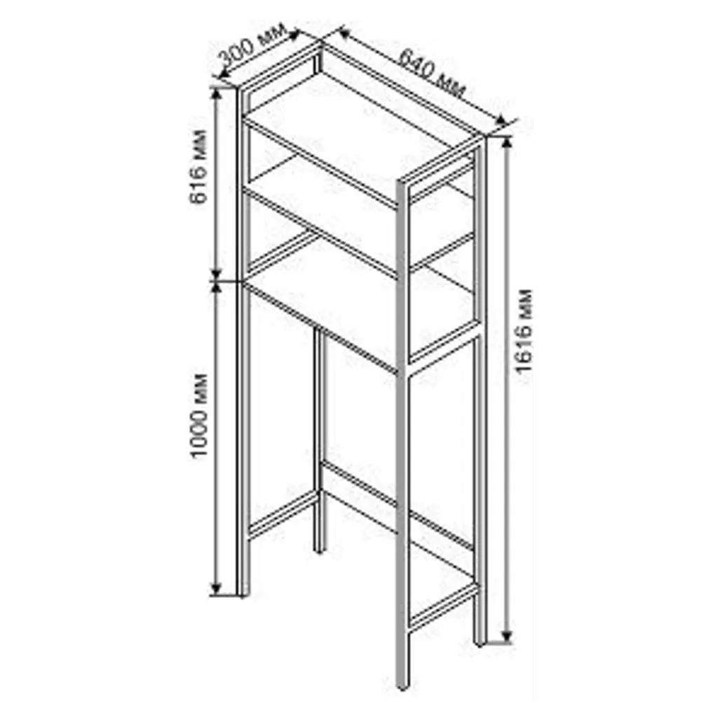 Santreyd STLM-0031679 — компактный стеллаж над унитазом 82613185 Мебель для хранения - Вид №4