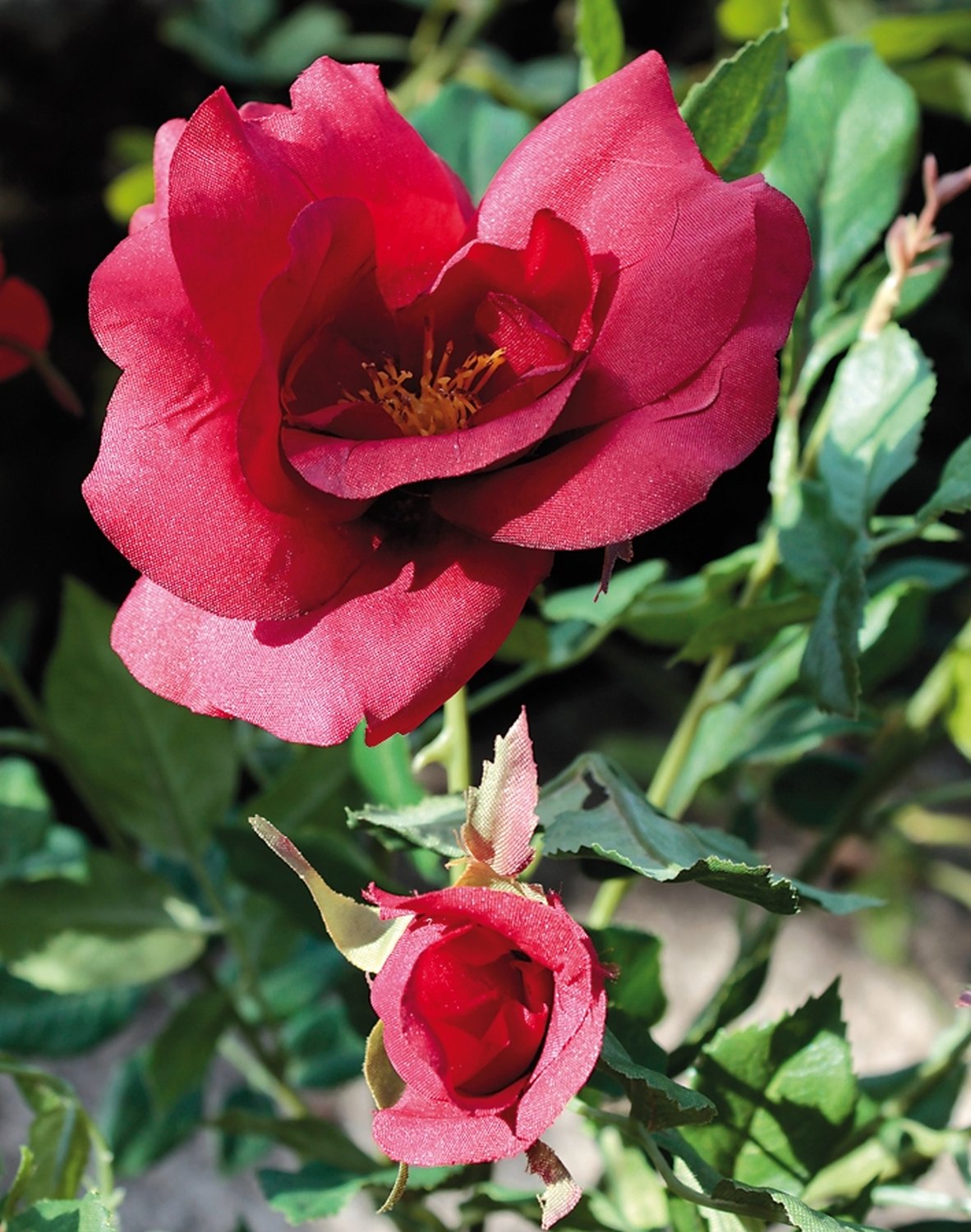 4529 444 a2 Искусственная роза, горшечная, 46 см, красная H-andreas 