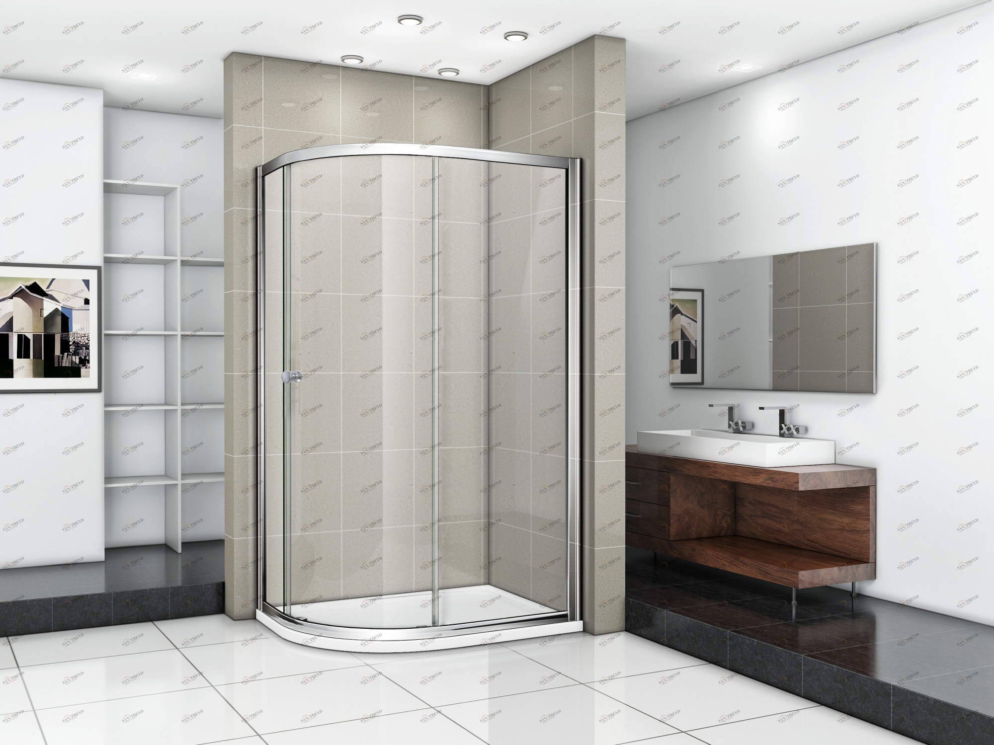 Душевой уголок CEZARES PRATICO-RH-1-120/90-P-Cr