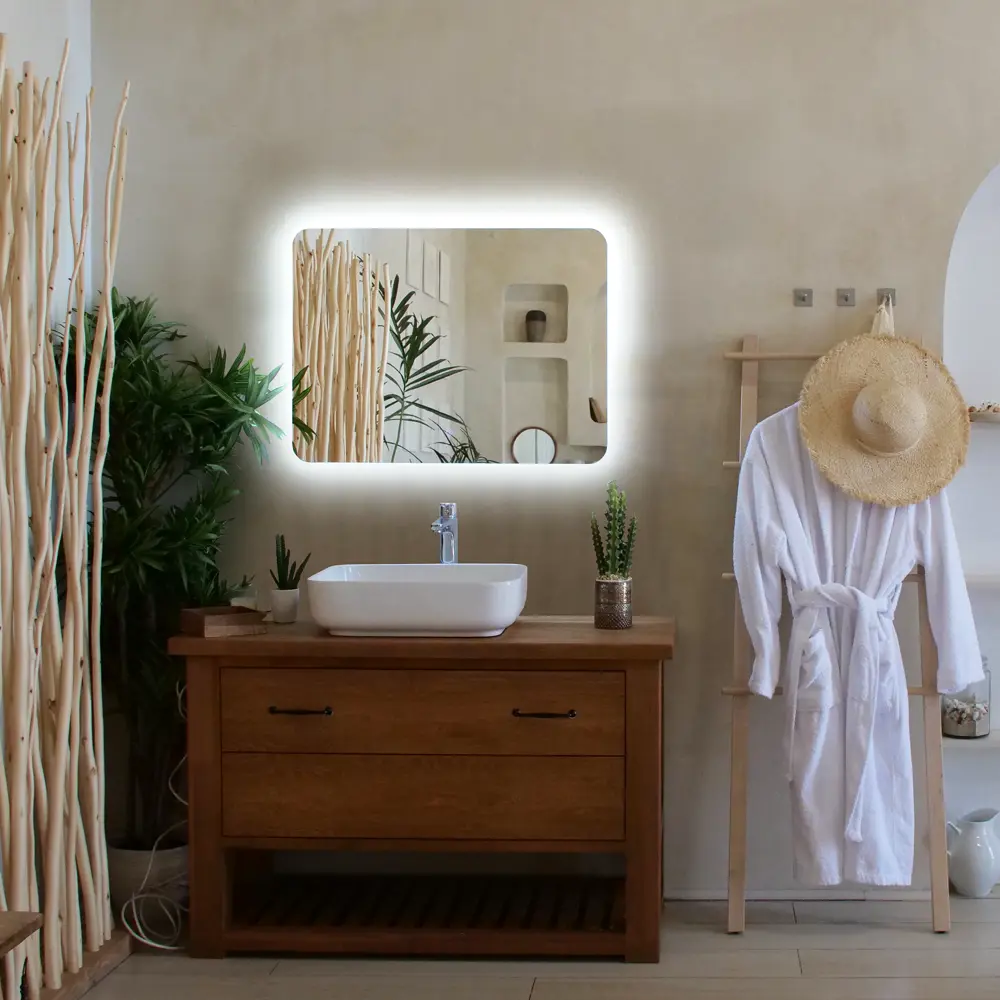 Зеркало Santreyd Сингапур Лайт с LED-подсветкой и сенсорным управлением 89372833 STLM-0993027