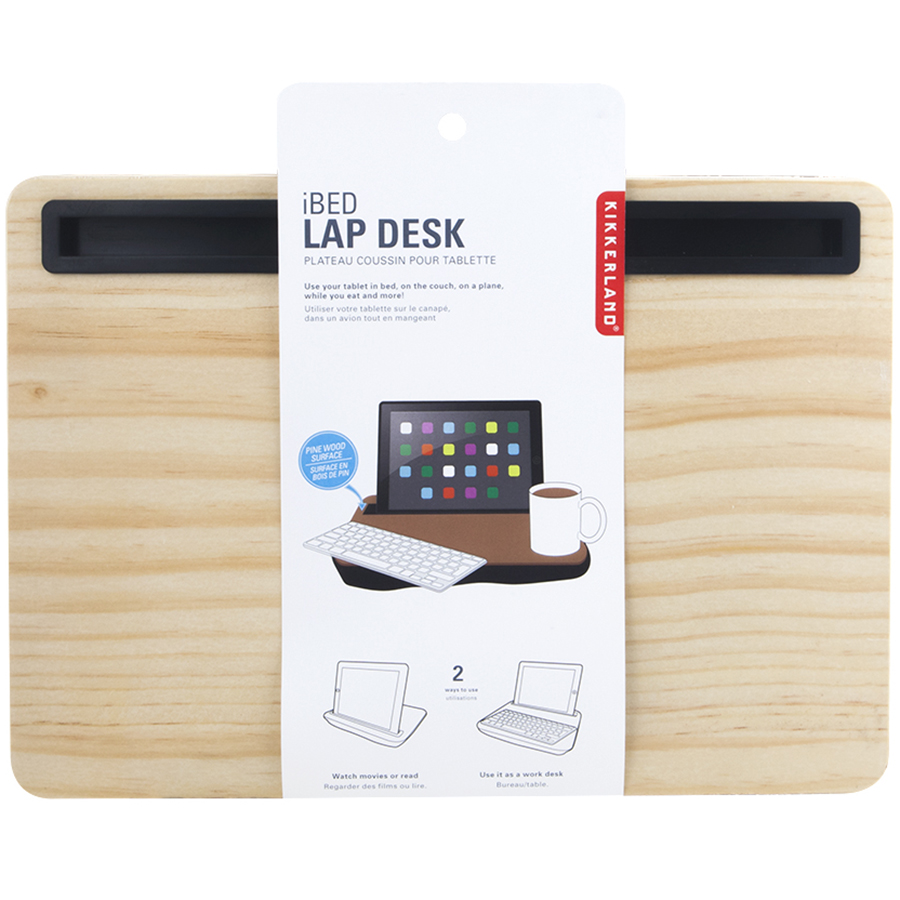 US039W Столик-поднос 33,5 х 23,5 дерево Kikkerland  - Вид №9