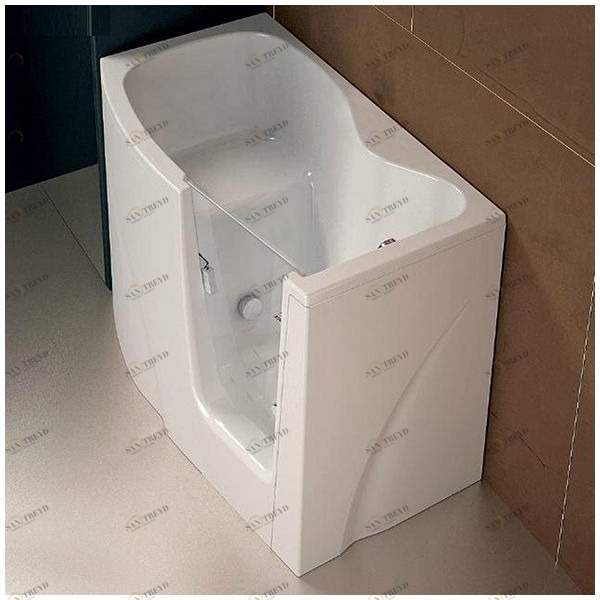 Ванна GRUPPO TREESSE GEN-Y V3411-SX угловая сидячая с дверью левосторонняя белая VTLV3411SX