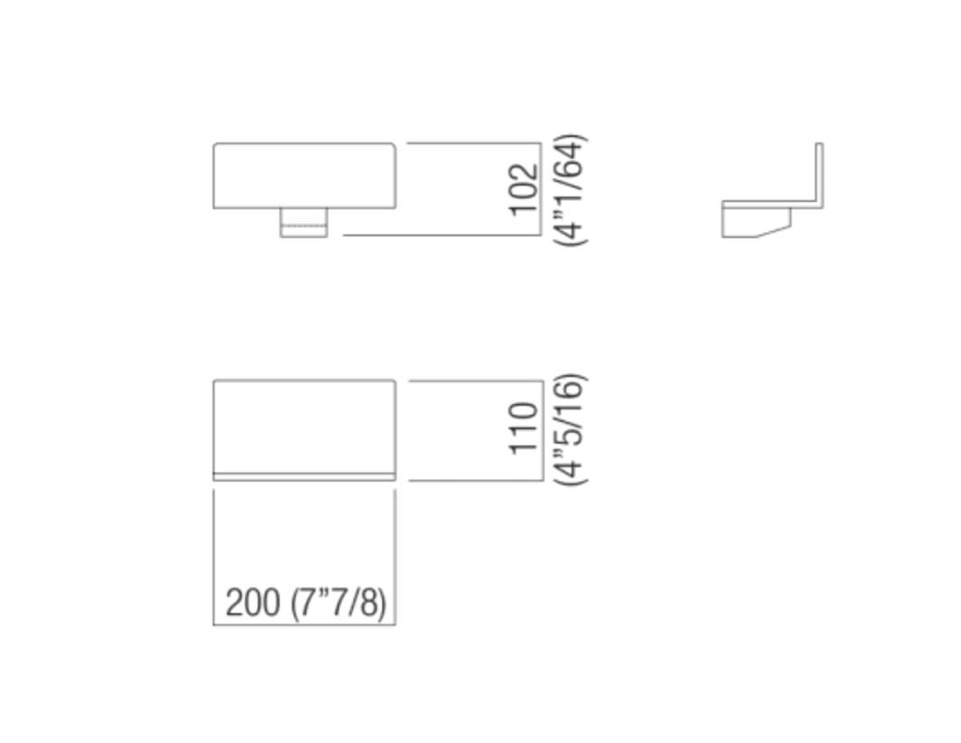 Полка для ванной комнаты с твердой поверхностью Agape Dot Line ARCH-00050561 - Вид №2