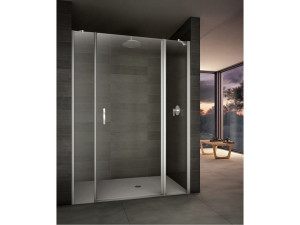 Стеклянная ниша душевая кабина с распашной дверью