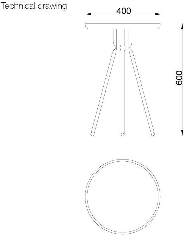 Askia Журнальный столик круглый ясень Bend 1.t04.ah.mbk - Вид №3