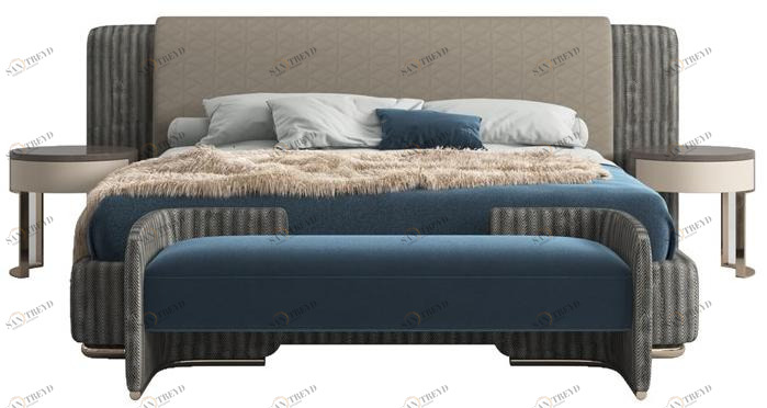 Reiggi Кровать из ткани с мягким изголовьем Dahlia Rb903