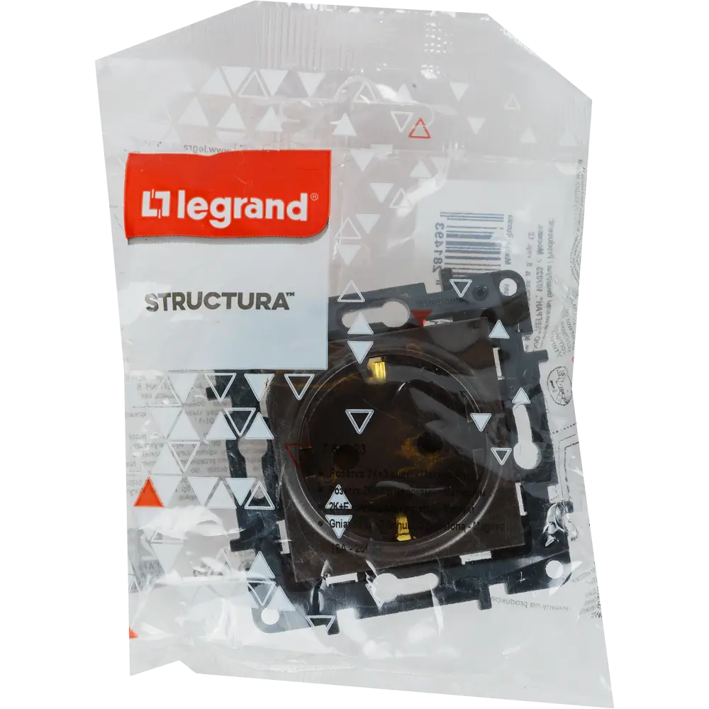 Розетка с заземлением - Legrand Structura - со шторками 16А 250В винтовые зажимы - магнезиум 82064681 STLM-2074093 - Вид №4