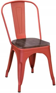 52295 Стул Tolix Wood Коралловый красный R-HOME