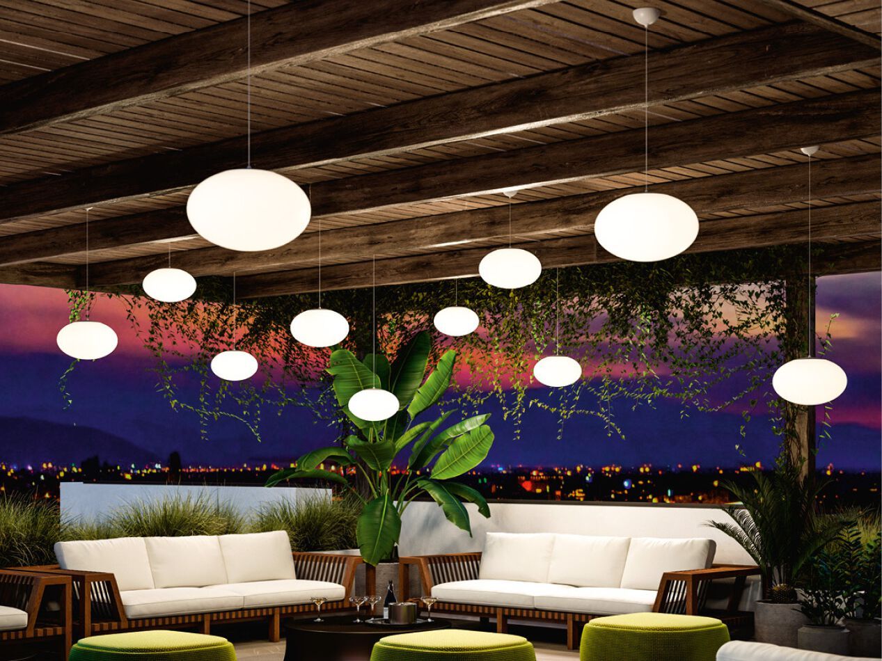 Открытый подвесной светильник из полиэтилена Linea Light Group О! Smash ARCH-00043480