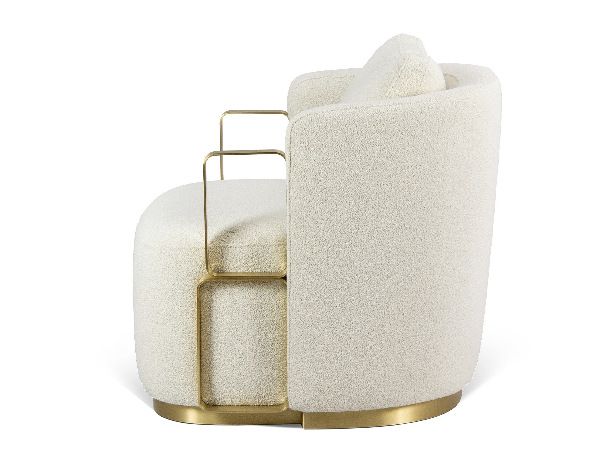 Тканевое кресло с латунным основанием и подлокотниками JOSÉ LEITE DE CASTRO BOHO ARCH-00018684