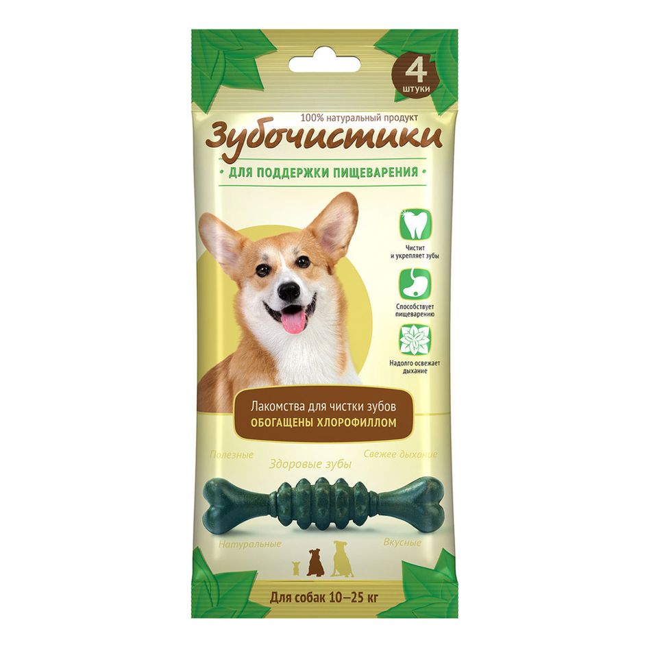 ПР0033242 Лакомство для собак Зубочистки Мятные для средних пород 70г ДЕРЕВЕНСКИЕ ЛАКОМСТВА 