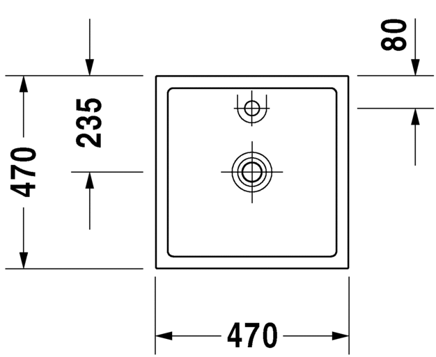 0387470028 Подвесная раковина настенная овальная Duravit Starck 1 - Вид №1