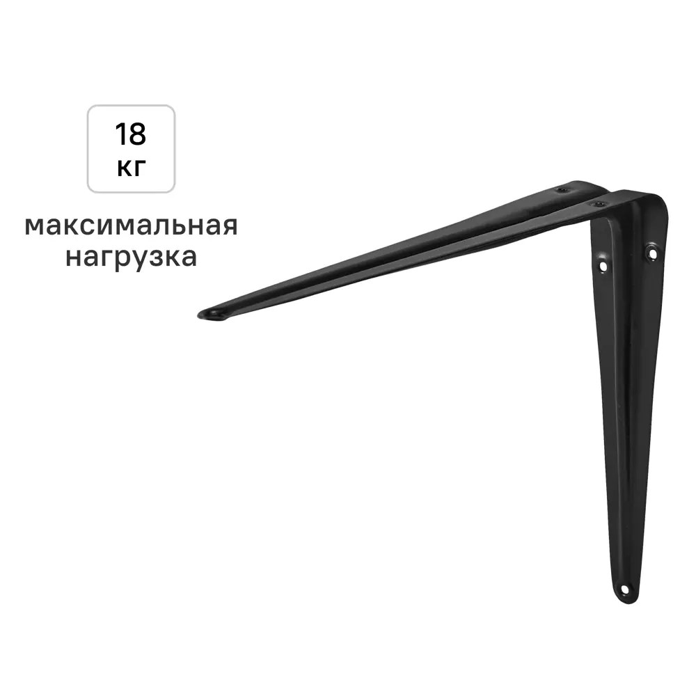 Утилитарный кронштейн Normo 20x25 см нагрузка до 18 кг цвет черный 89438044 STLM-2093594 Santreyd 