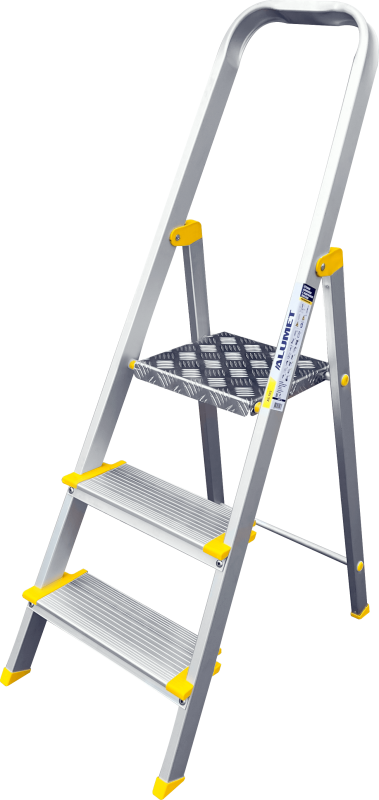 Стремянка алюминиевая профессиональная с анодированным покрытием АS 703 ALUMET 