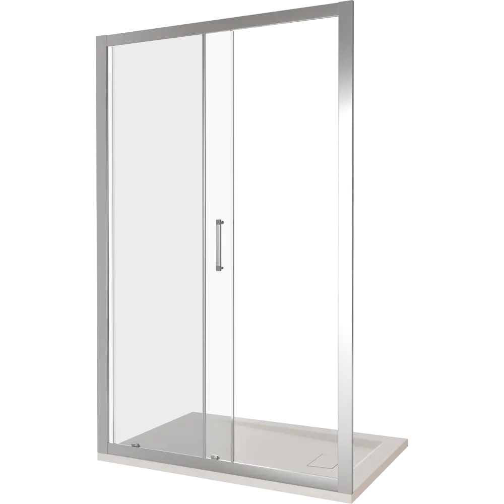 Душевая дверь в нишу Makiato WTW-130-C-WE, 185x130 см хромированный профиль прозрачное стекло раздвижная 84541136 STLM-2045555 Santreyd - Вид №2