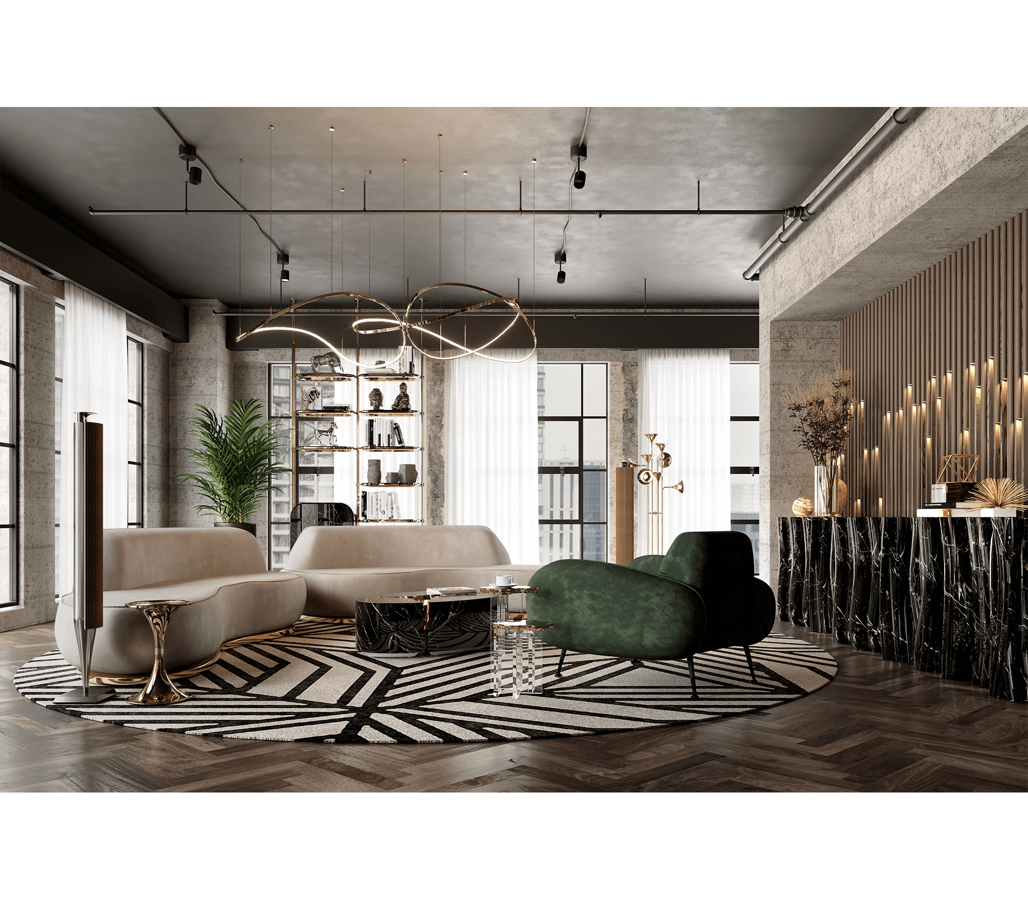 0-064 Приставной столик Monet gold  Boca Do Lobo  - Вид №9