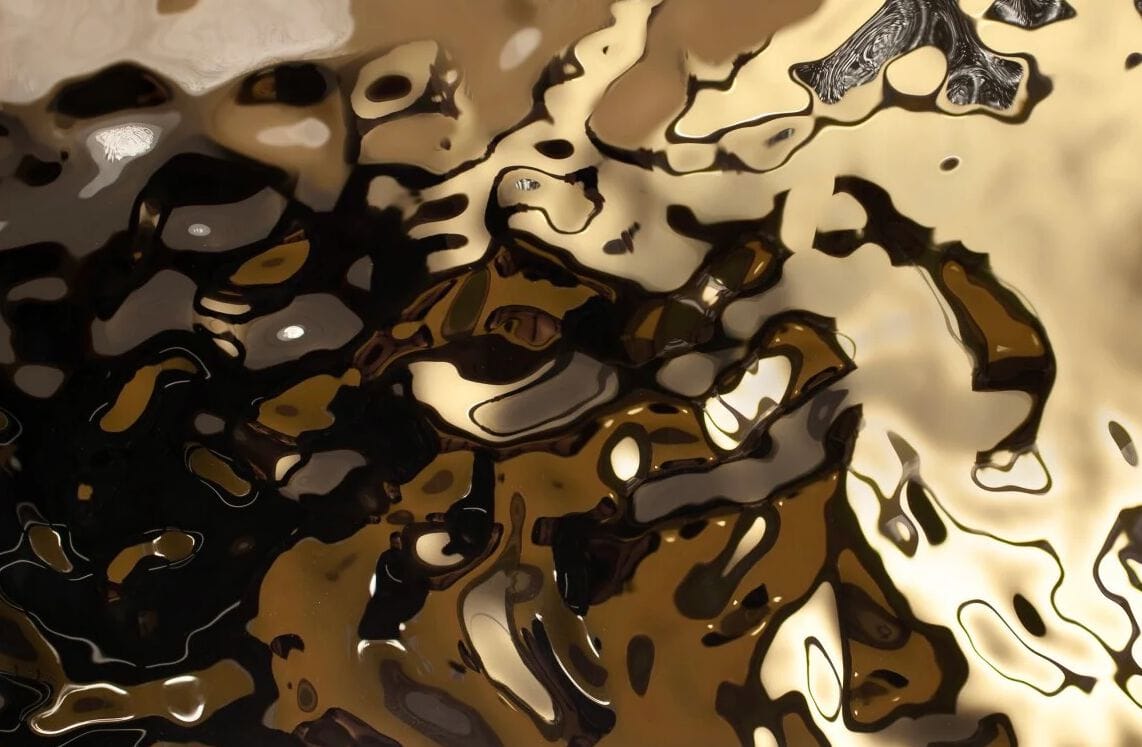 Декоративная стеклянная панель PlusObject AQUA GOLD ARCH-00121676 - Вид №1