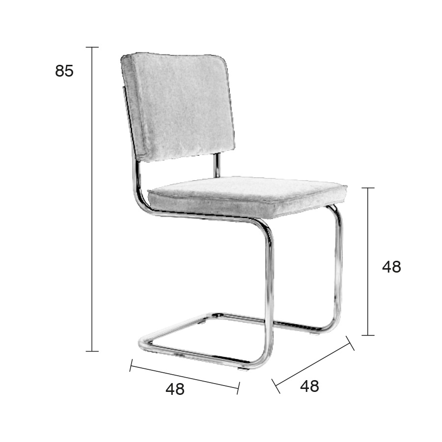 Стул Ridge Brushed Rib черный Zuiver 1100078 - Вид №7