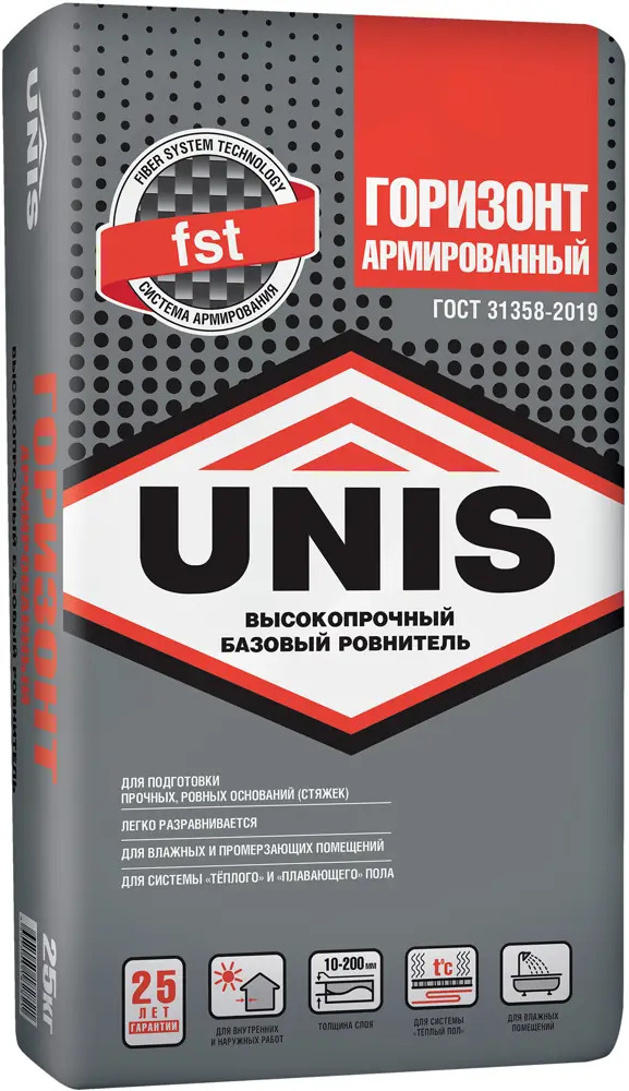 Unis Горизонт: Усиленный ровнитель для пола с армирующими волокнами 18636664