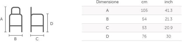 Midj Высокий садовый стул из стали со спинкой Slim sun-id-1436097 - Вид №3