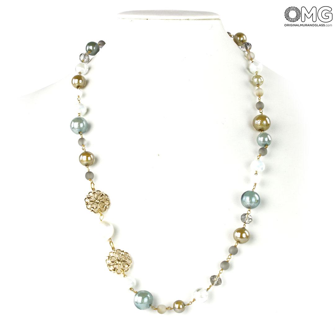 3952 ORIGINALMURANOGLASS Колье Кристалл - Коллекция Antica Murrina - муранское стекло OMG 88 см  - Вид №1