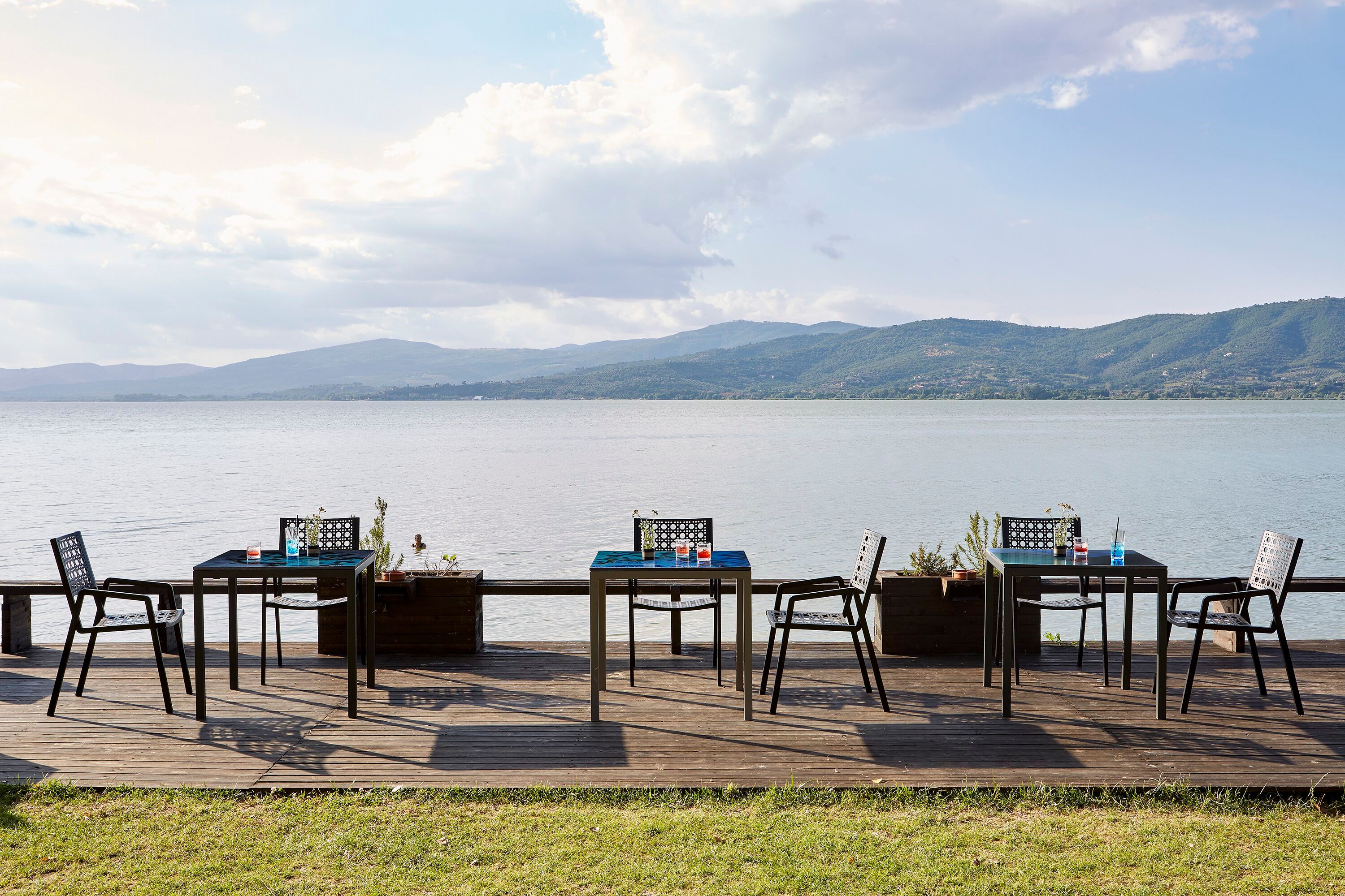 Квадратный стол из фаянса и нержавеющей стали DOMIZIANI современный ARCH-00107611 - Вид №1