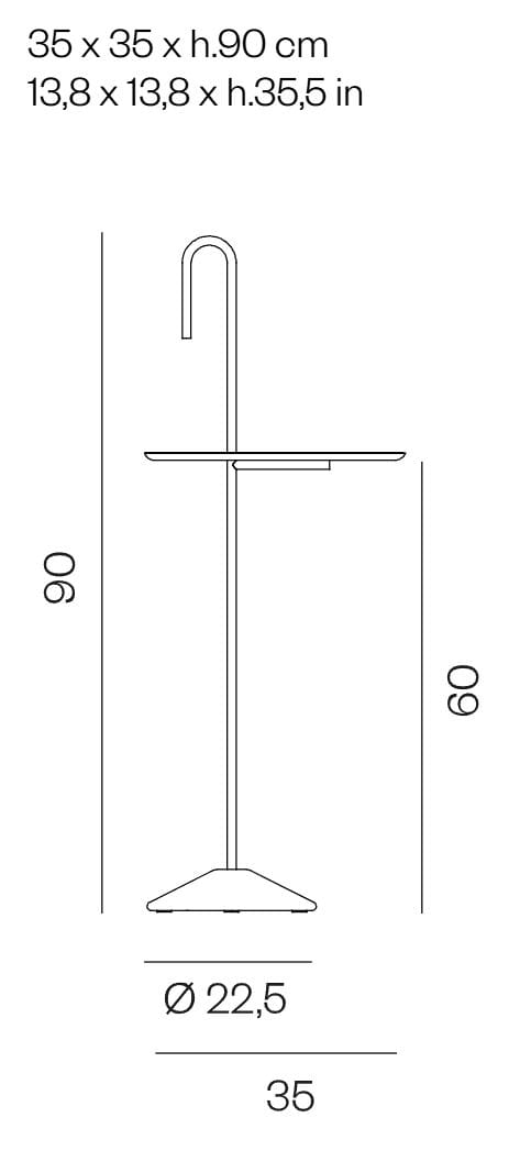 Низкий стальной журнальный столик с порошковым покрытием BD Barcelona батон ARCH-00150414 - Вид №11