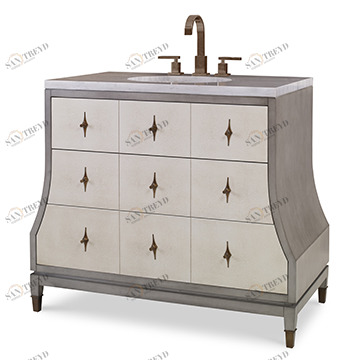 Тумбочка, большая (от 37 до 59,5) 12559-110-410 Tapered Sink Chest - Ash Grey / Linen Ambella 