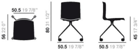 arper Кресло на эстакаде на колесиках Catifa 46 sun-id-1474176 - Вид №8