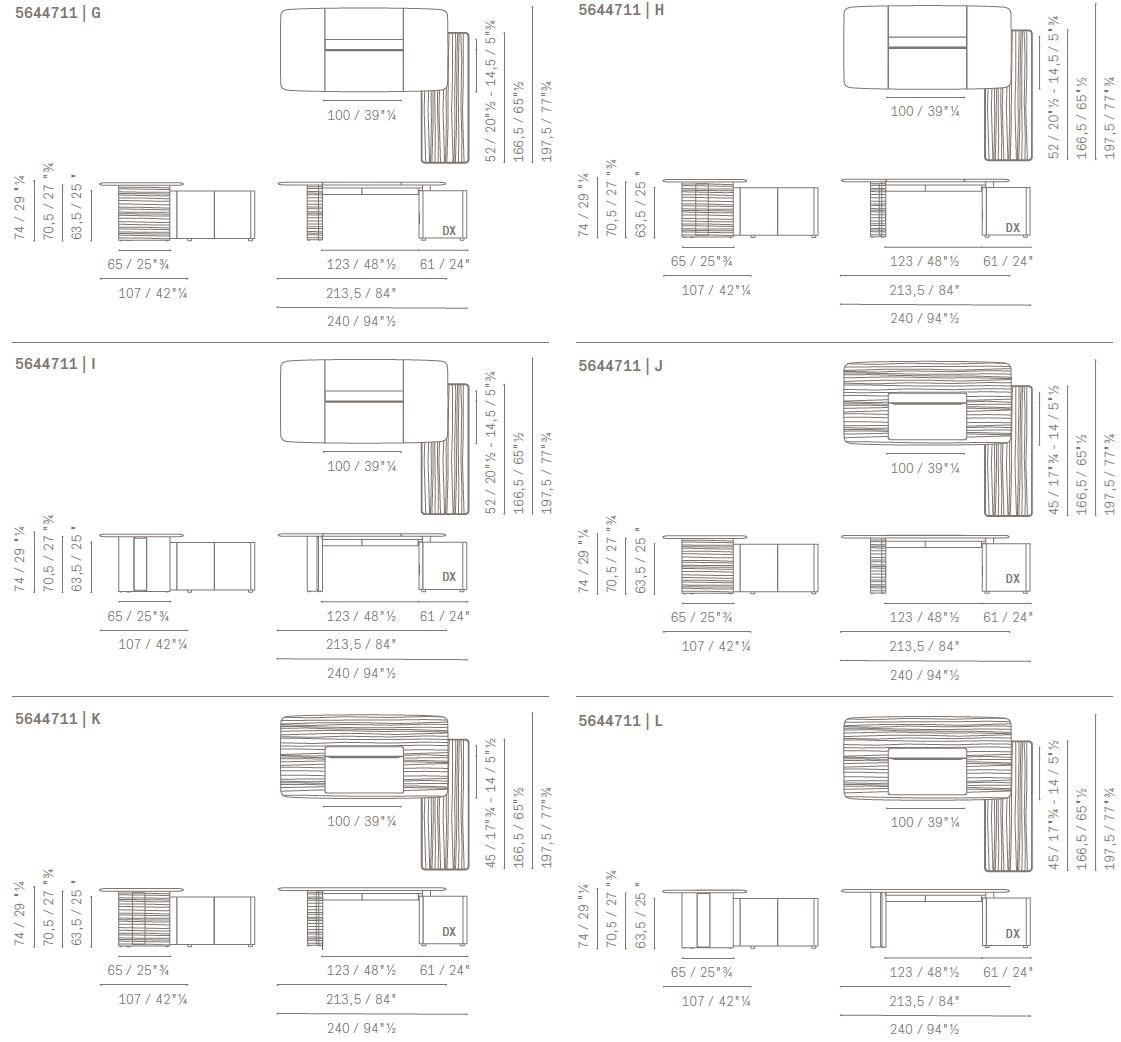 Poltrona Frau Прямоугольный кожаный письменный стол со встроенной полкой L'ufficio - sistemi direzionali 5644711 - Вид №4