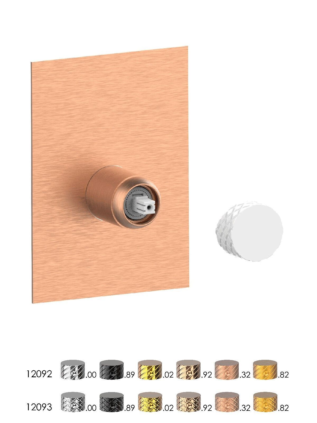 Встраиваемый однорычажный смеситель для душа с пластиной Rubinetterie Frattini Pepe XLS ARCH-00021377 - Вид №3