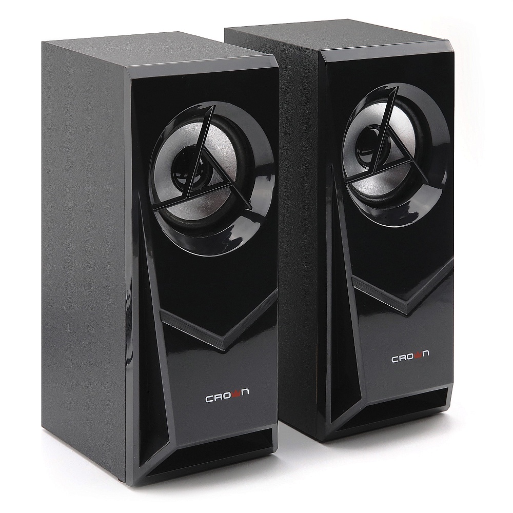 CMS-603 Акустическая система 2.0 (мдф, usb, 6w; управление громкостью, разъём для наушников, кнопка включения, длина кабеля между колонками 1м;длина аудио-кабеля и питания 2м.) Crown Santreyd  - Вид №2