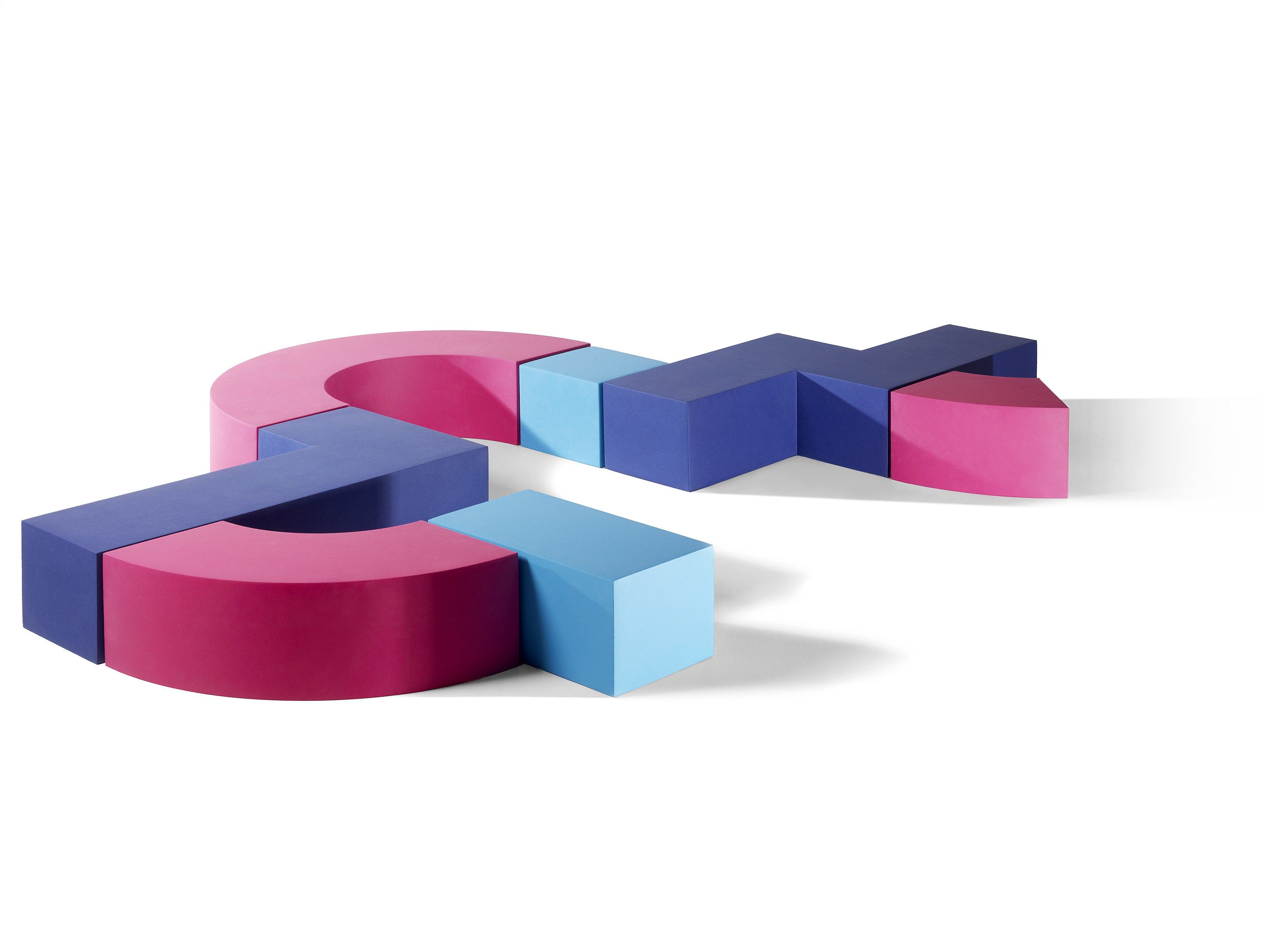 Модульная изогнутая скамья из пены QM Quinze & Milan ARCH-00052689