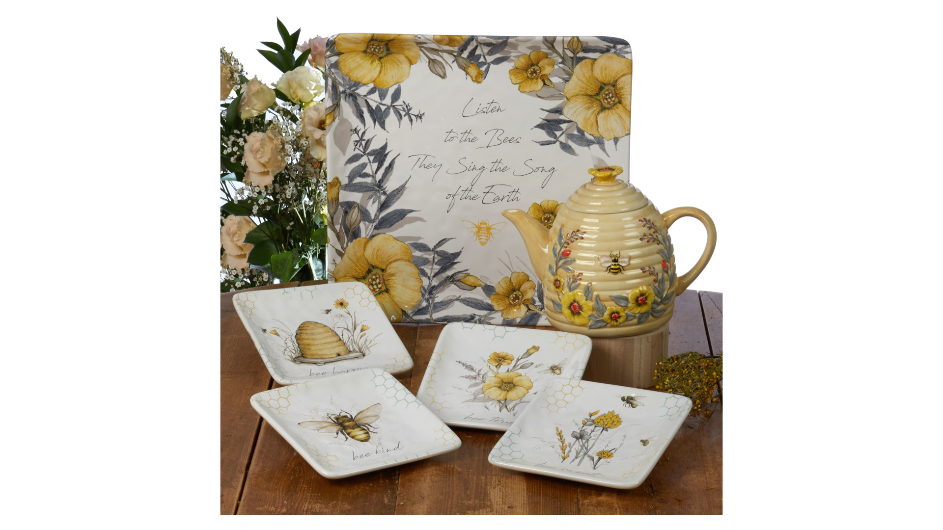 10671422 Certified International Блюдо квадратное Certified Int. Пчелки 32х32см, керамика Керамика  - Вид №3