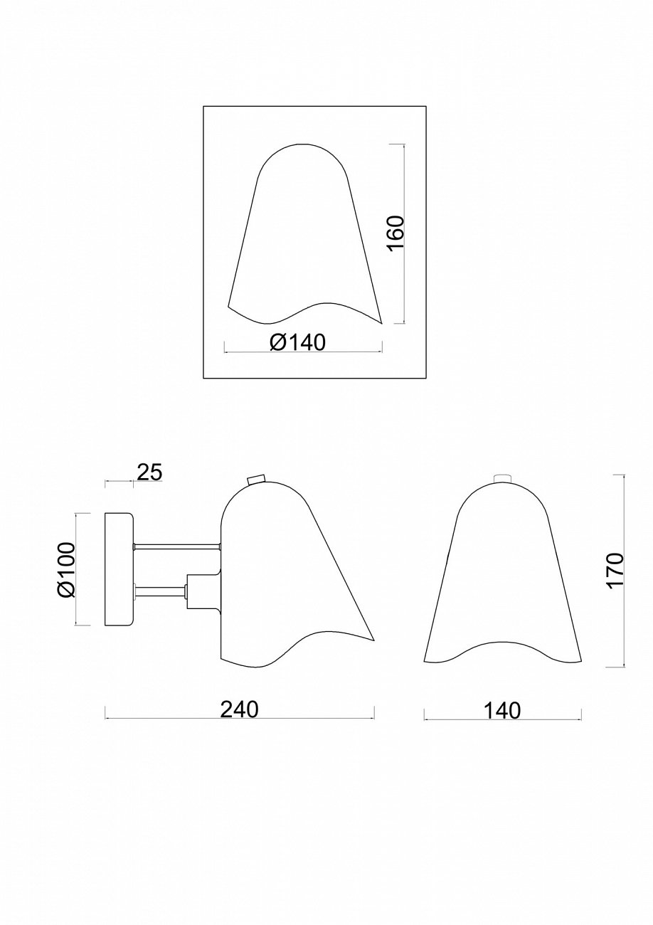 Бра настенное белое Manon FR5037WL-01S FREYA MODERN 00-3957430 Белый - Вид №1