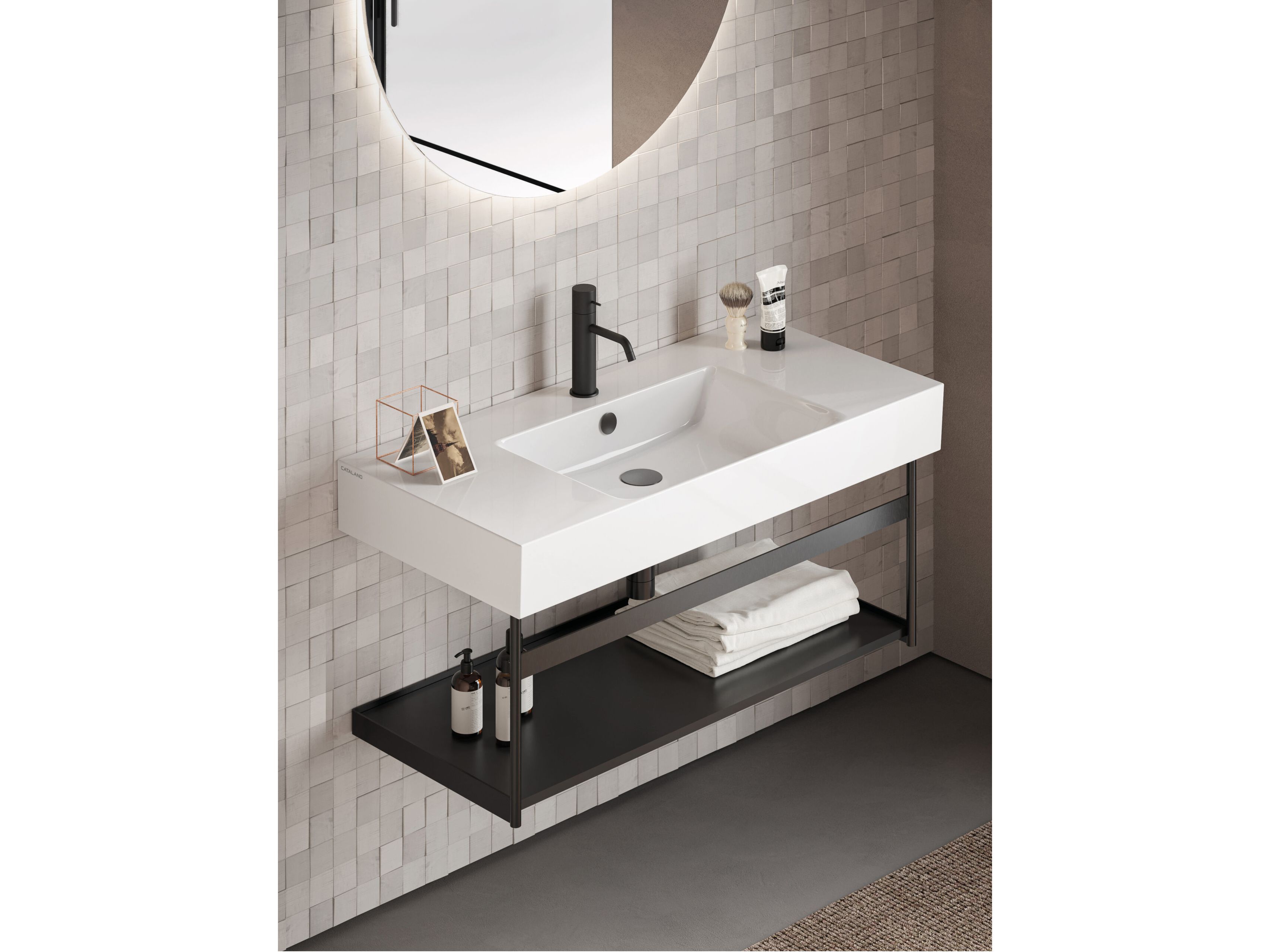 Металлическая напольная раковина CERAMICA CATALANO Consolle lavabo 80 ARCH-00082069 - Вид №2