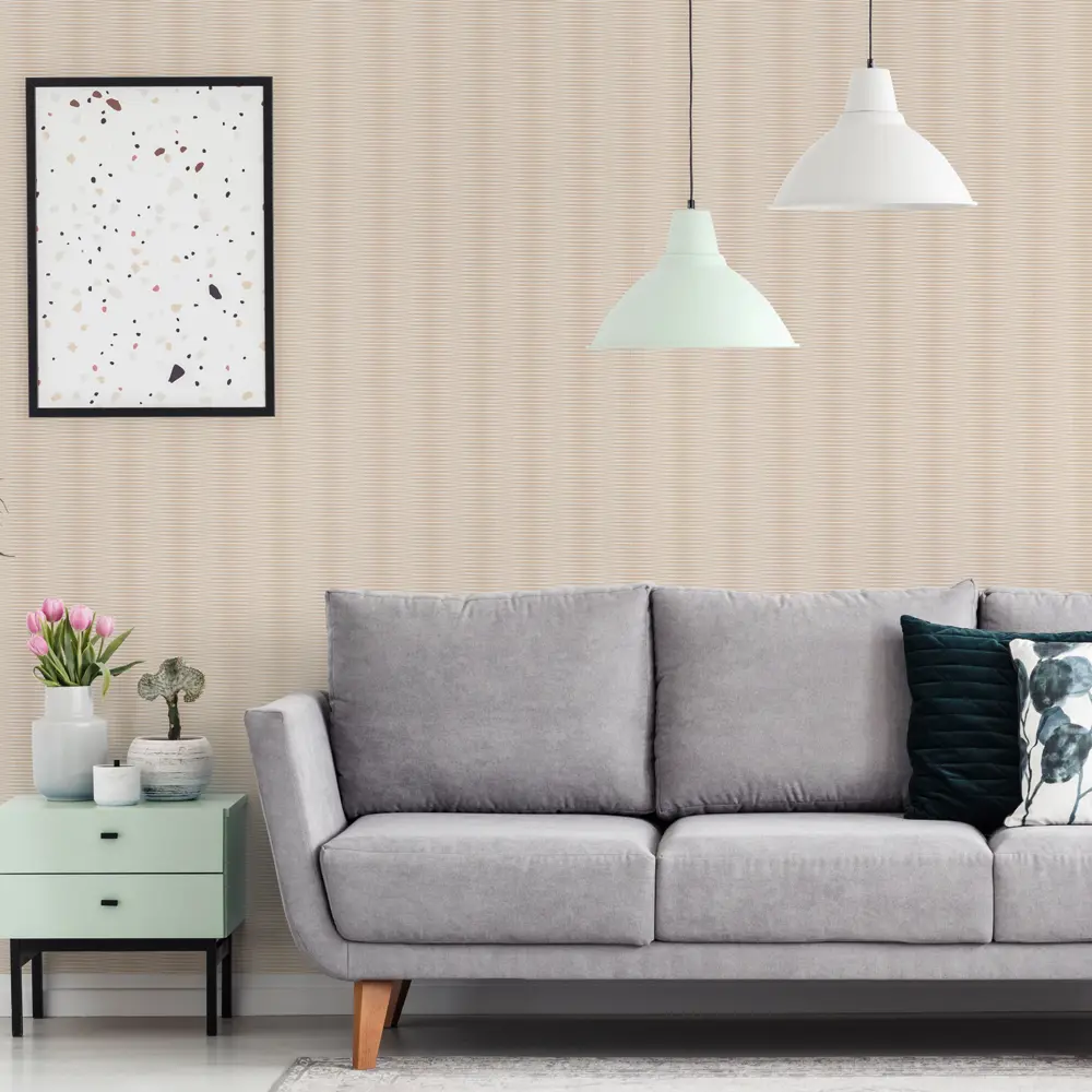 Обои виниловые Home Color Algae бежевые 0.53 м 11028-28 83118965 STLM-2101884 - Вид №2