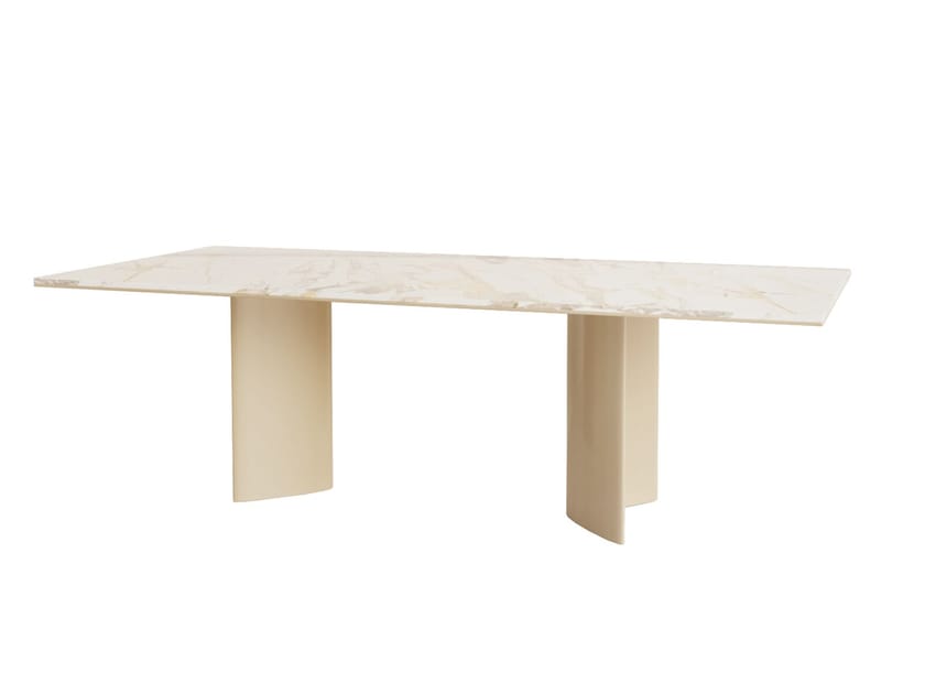 Прямоугольный стол из дерева и мрамора ANA ROQUE INTERIORS ARCH-00002999