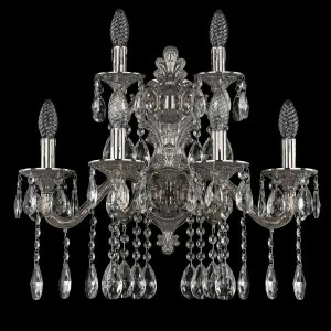 Бра настенное серебристое Bohemia Ivele A Ni 7102B16/4+2/210 BOHEMIA IVELE СВЕЧА 00-3889076 Серебро