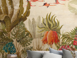 Тропические тканевые обои